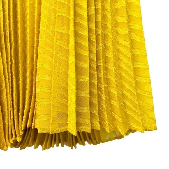 NANETTE LEPORE NWT Solid Pleated Smocked Sleeveless Midi Dress Size 2 - Picture 9 of 16